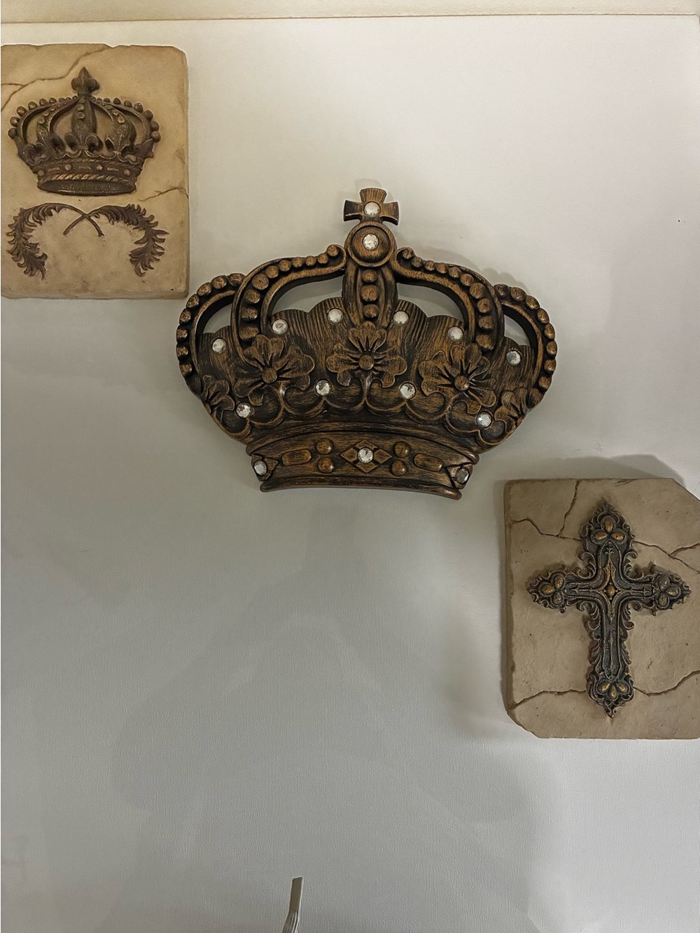 Gold Decorative Crown Wall Accent - Elegant Home Wall Art